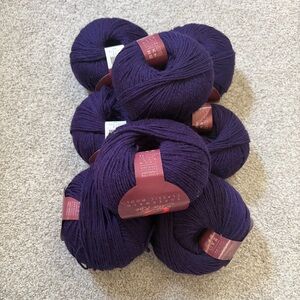 8x Ella Rae Superwash Classic Wool Yarn in Purple